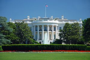 White House, blue sky