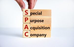 rectangular blocks spelling SPAC, special purpose acquisition company